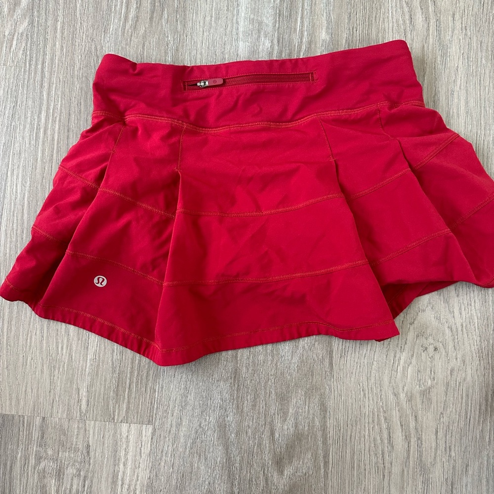Lululemon Run Pace Rival Skirt Dark Red (4)